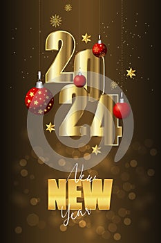 Happy New Year 2024 is the joyous celebration