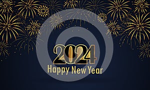Happy New Year 2024 wishes seasonal greeting background