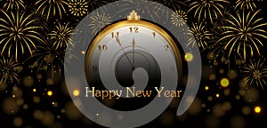 Happy New Year 2024 wishes seasonal greeting background