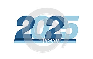 Happy new year 2025. Typography logo 2025 vision, 2025 New Year banner