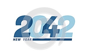 Happy New Year 2042. Happy New Year 2042 text design for Brochure design, card, banner