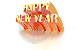 Happy New Year 3d Model.  3d Sweeping Text