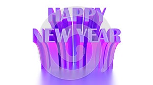 Happy New Year 3d Model.  3d Sweeping Text