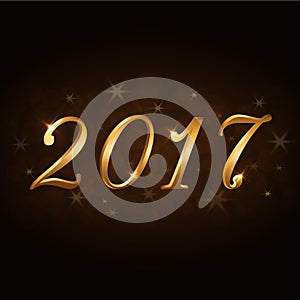 Happy New Year background gold 2017