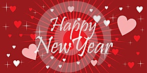 Happy new year background template vector