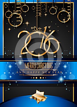 2016 Happy New Year Background for your Christmas dinners