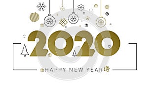 2020 Happy New Year Background for your Seasonal Flyers and Greetings Card or Christmas themed invitations