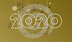 2020 Happy New Year Background for your Seasonal Flyers and Greetings Card or Christmas themed invitations