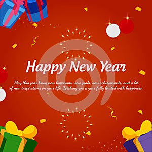 Happy new year banner design