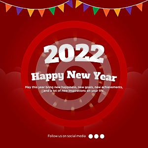 Happy new year banner design