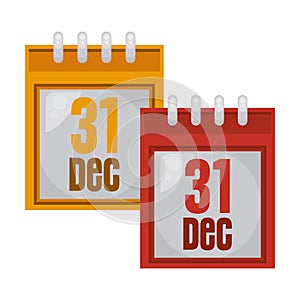 Happy new year calendar icon