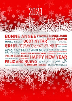 Happy new year card from all the world