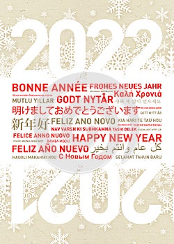 Happy new year card from all the world