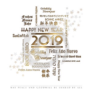 Happy New Year Card Languages 2019