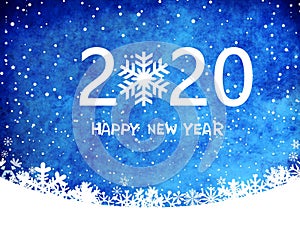 2020 happy new year card tenplate .design pattern on blue background . illustration design  .