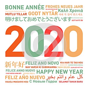 Happy new year card from the world