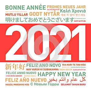 Happy new year card from the world