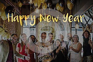 Happy New Year 2017 Celebration Greeting Concept