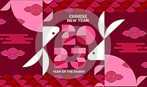 Happy new year, Chinese New Year 2023 , Year of the Rabbit , Chinese Traditional