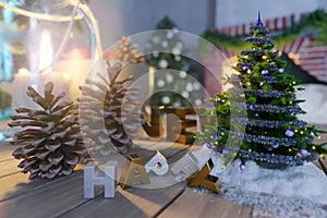 Happy new year and christmas background closeup composition photohappy new year and christmas background closeup composition photo