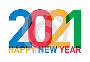 Happy new year colorful card from the world