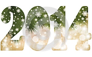 Happy New 2014 Year congratulation banner