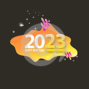 2023 Happy new year creative design background, greeting card and banner with text. Vector 2023 new year numbers