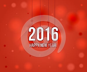 Happy new year 2016 creative greeting card design