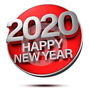 Contento nuovo 2020  tridimensionale. 2020 3