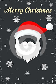 Happy New Year design on dark background. Merry Christmas vector