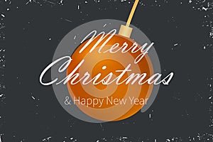 Happy New Year design on dark background. Merry Christmas vector