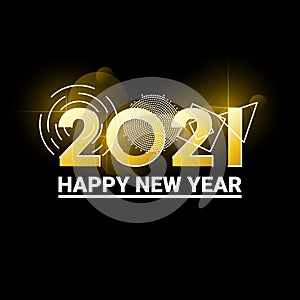 Happy new year 2021 design template. Design for calendar, greeting cards or print. Seasonal holidays flayers, greetings and invita