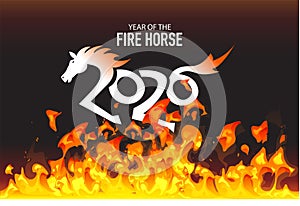Happy 2026 new year fire horse chinese new year