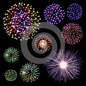 Happy New Year Fireworks set