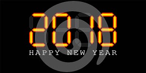 Happy new year. Flip clock changing to 2018