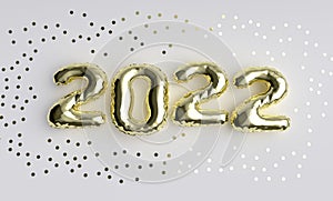 Šťastný nový 2022 v fólie balón konfety 