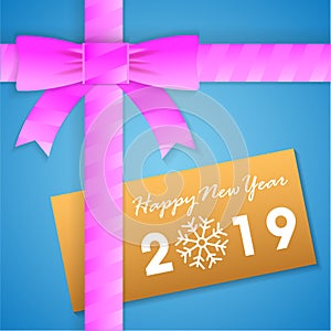 Happy new year Gift box Card