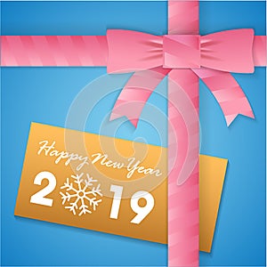 Happy new year Gift box Card