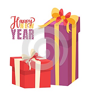 Happy New Year Gift Boxes with Surprise Inside