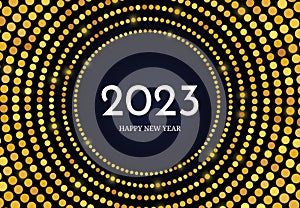 2023 Happy New Year of gold glitter pattern