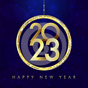 Happy New Year golden 2023 creative congrats