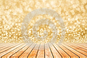 Happy new year golden blur bokeh abstract background o