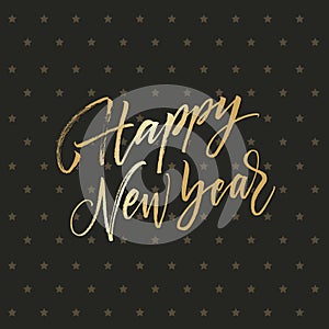 Happy New Year golden gritting card photo