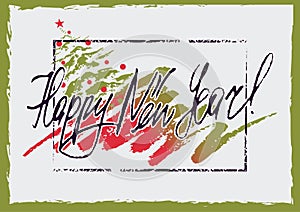 Happy New Year greeting card