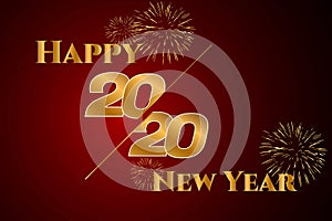 Happy new year greeting card design