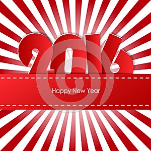Happy new year 2016 greeting card.