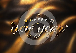 Happy New Year greetings card with glossy effect. Shiny 2024 wishes