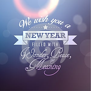 Happy New Year Greetings Vector Design