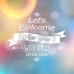 Happy New Year Greetings Vector Design