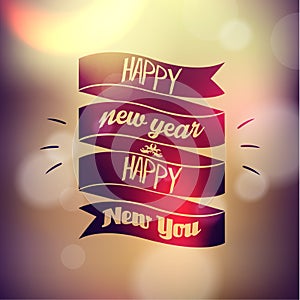 Happy New Year Greetings Vector Design